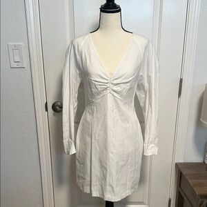 NWT - A.L.C Elegant White Long-Sleeve Dress